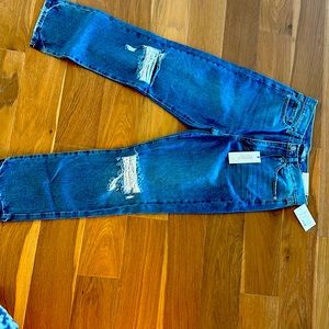 Just USA, Size 10 women’s Non Stretch Distressed Straight Jeans